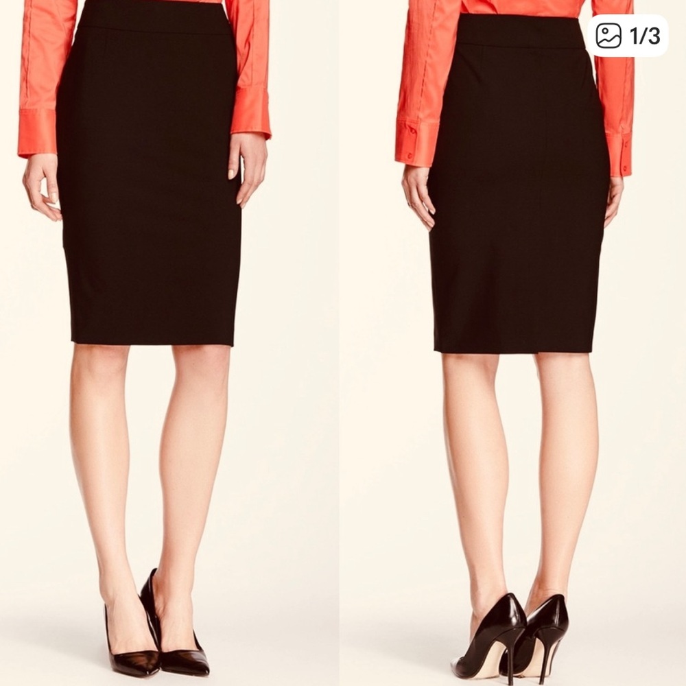 Hugo Boss Veronice Wool Pencil Skirt Brown Size 12